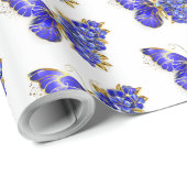 Vloeibare saffiervlinder cadeaupapier (Rol Hoek)