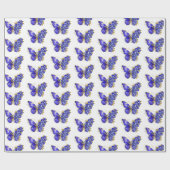 Vloeibare saffiervlinder cadeaupapier (Vlak)