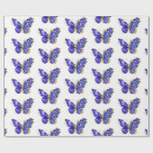 Vloeibare saffiervlinder cadeaupapier (Vlak)