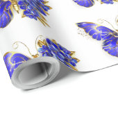 Vloeibare saffiervlinder cadeaupapier (Rol Hoek)