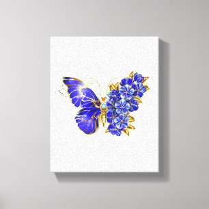 Vloeibare saffiervlinder canvas afdruk