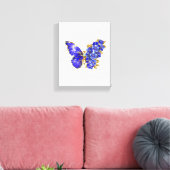 Vloeibare saffiervlinder canvas afdruk (Insitu (Woonkamer))