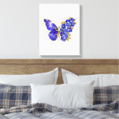 Vloeibare saffiervlinder canvas afdruk (Insitu (Slaapkamer))