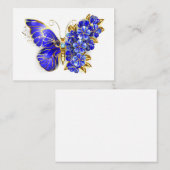 Vloeibare saffiervlinder contactkaartje (Voorkant / Achterkant)