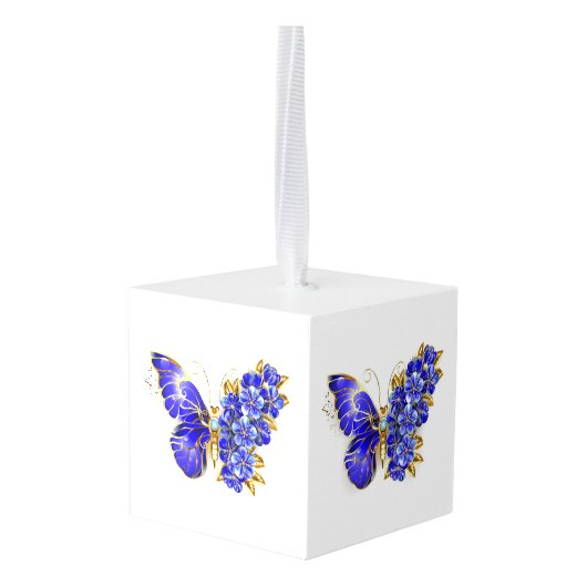 Vloeibare saffiervlinder decoratie (Achter hoekig)