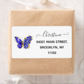 Vloeibare saffiervlinder etiket (Insitu)