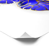 Vloeibare saffiervlinder foto afdruk (Hoek)