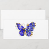 Vloeibare saffiervlinder kaart (Voorkant / Achterkant)