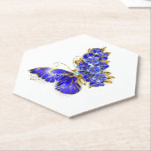 Vloeibare saffiervlinder kartonnen onderzetters (Schuin)