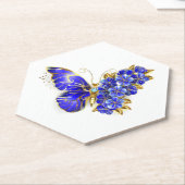 Vloeibare saffiervlinder kartonnen onderzetters (Schuin)