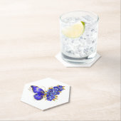 Vloeibare saffiervlinder kartonnen onderzetters (Insitu)