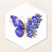 Vloeibare saffiervlinder kartonnen onderzetters (Voorkant)