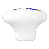 Vloeibare saffiervlinder keramische knop (Zijkant)