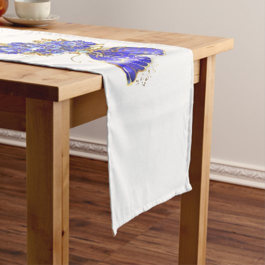 Vloeibare saffiervlinder korte tafelloper (Voorbeeld)