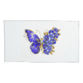 Vloeibare saffiervlinder kussensloop (Achterkant-Rechts)