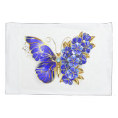 Vloeibare saffiervlinder kussensloop (Achterkant-Links)