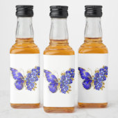 Vloeibare saffiervlinder likeurfles etiket (Flessen)
