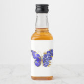 Vloeibare saffiervlinder likeurfles etiket (Voorkant)