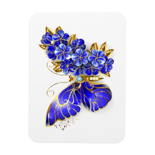 Vloeibare saffiervlinder magneet (Verticaal)