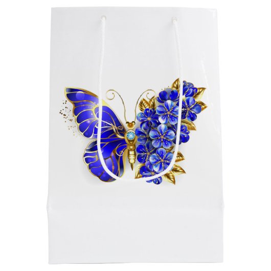 Vloeibare saffiervlinder medium cadeauzakje (Achterkant)