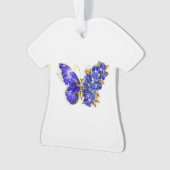 Vloeibare saffiervlinder ornament (voorkant)