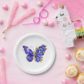Vloeibare saffiervlinder papieren bordje (Feest)