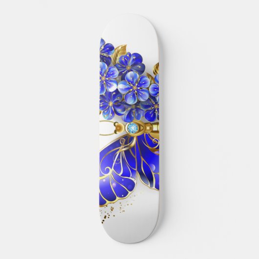 Vloeibare saffiervlinder persoonlijk skateboard (Voorkant)