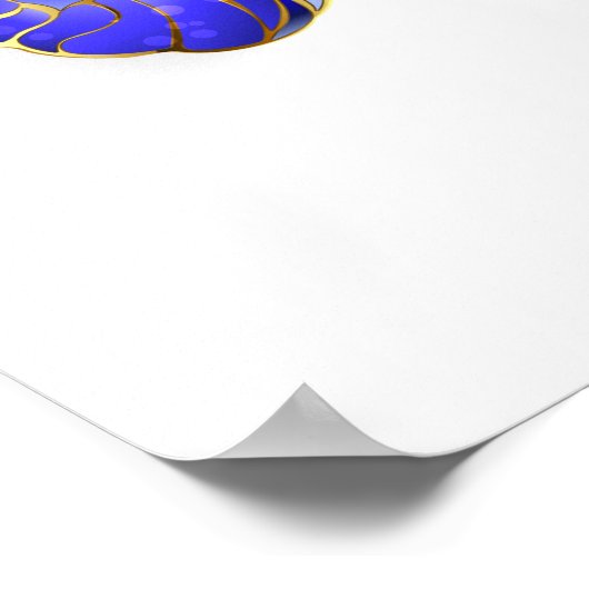 Vloeibare saffiervlinder poster (Hoek)