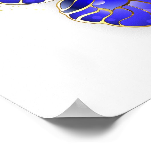 Vloeibare saffiervlinder poster (Hoek)