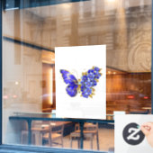 Vloeibare saffiervlinder raamsticker (Cafe Raam)