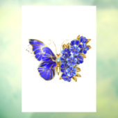 Vloeibare saffiervlinder raamsticker (Vel 3)