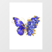 Vloeibare saffiervlinder raamsticker (Vel)