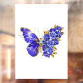 Vloeibare saffiervlinder raamsticker (Vel 2)