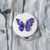 Vloeibare saffiervlinder ronde button 4,0 cm (In situ)