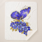 Vloeibare saffiervlinder sherpa deken (Voorkant)