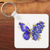 Vloeibare saffiervlinder sleutelhanger (Voorkant)