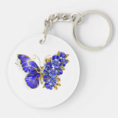 Vloeibare saffiervlinder sleutelhanger (Achterkant)