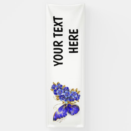 Vloeibare saffiervlinder spandoek (Verticaal)