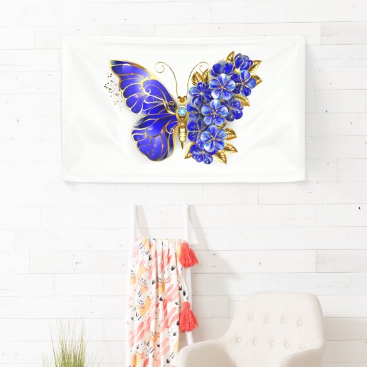 Vloeibare saffiervlinder spandoek (Insitu)