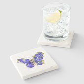 Vloeibare saffiervlinder stenen onderzetter (Zijkant)