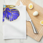 Vloeibare saffiervlinder theedoek (Quarter Fold)