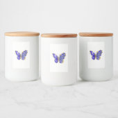 Vloeibare saffiervlinder voedselcontainer etiket (Flessen)