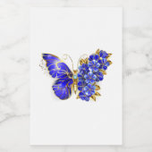 Vloeibare saffiervlinder voedselcontainer etiket (Enkel label)