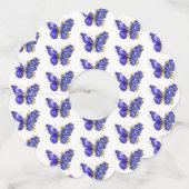 Vloeibare saffiervlinder wijnglaslabel (Voorkant)