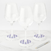 Vloeibare saffiervlinder wijnglaslabel (Set)