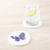 Vloeibare saffiervlinder zandsteen onderzetter (Zijkant)