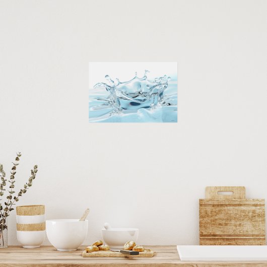 Vloeibare splash rendering poster (Keuken)