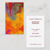 Vloeibare steengrot, kleurrijk abstract visitekaartje (Voorkant / Achterkant)