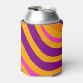 Vloeibare Swirl Flow Groovy Stripe Y2K Patroon Blikjeskoeler (Blikje Voorkant)