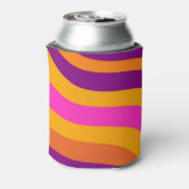 Vloeibare Swirl Flow Groovy Stripe Y2K Patroon Blikjeskoeler (Blikje Achterkant)